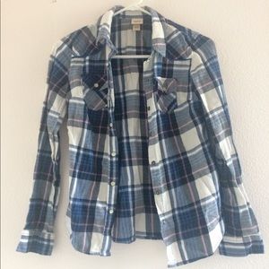 Flannel plaid top